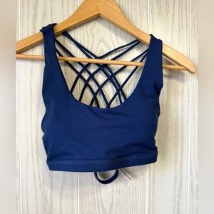 IAB I AM BECOMING NAMASTE SPORTS BRA Blue Size 10 NWT